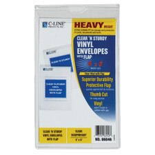 C-Line Clear Heavy Weight Vinyl Flap Envelope
